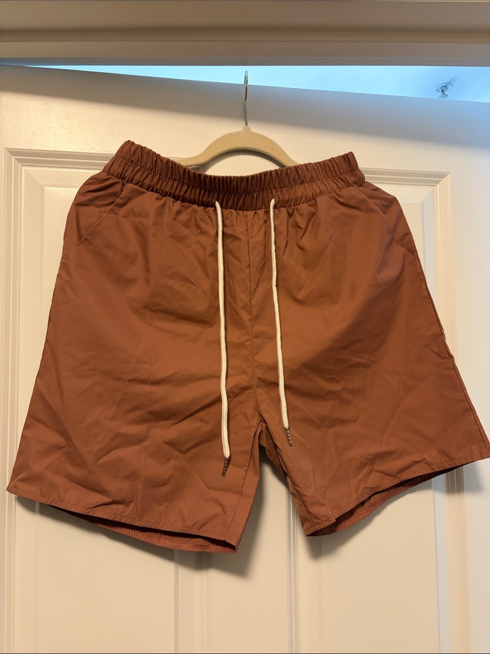 Men's Rust Drawstring Swim Shorts